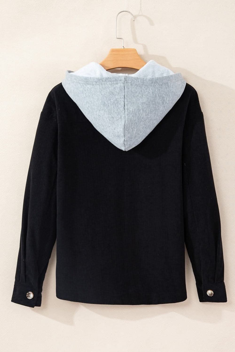 Hooded drawstring jacket with pockets - Love Salve